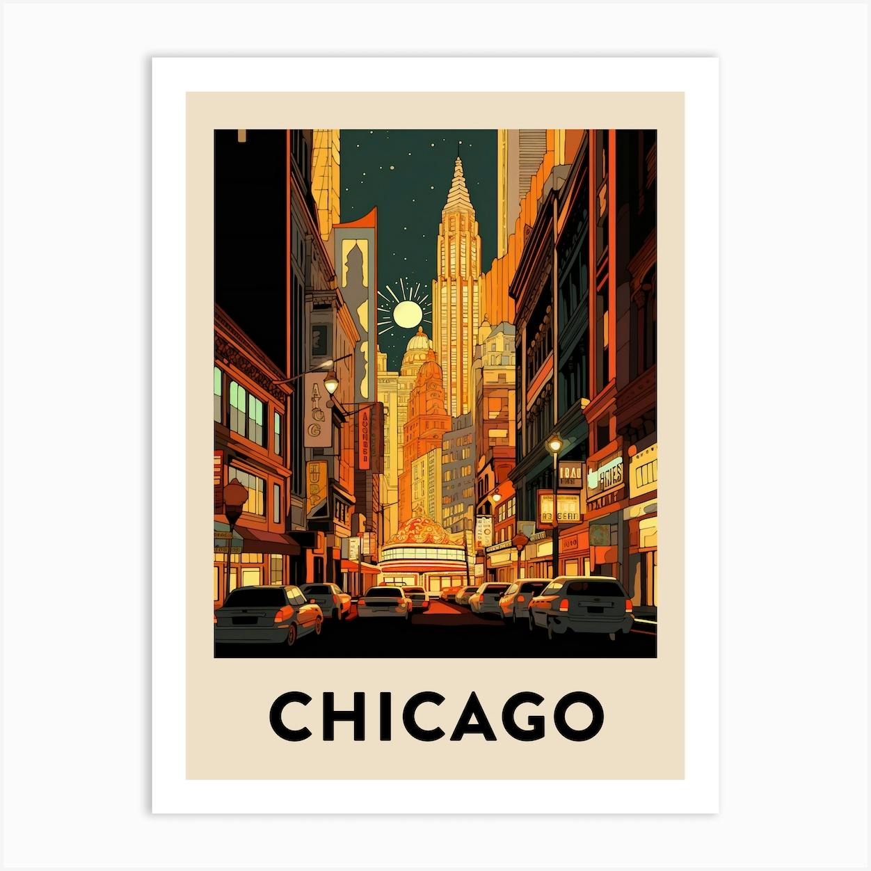 Chicago Travel Poster 28 Art Print