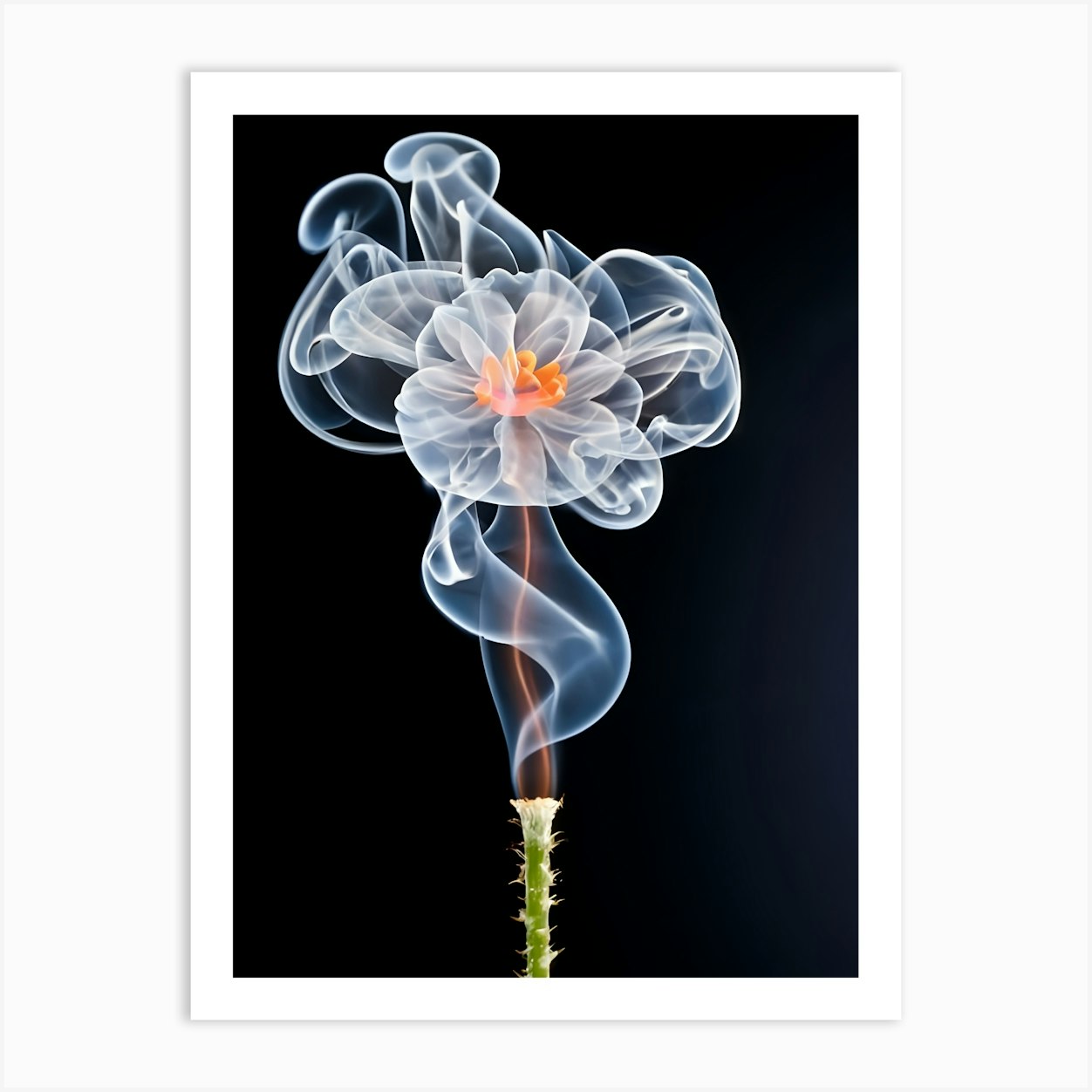 Smoke Flower Art Print by Balram Giri - Fy