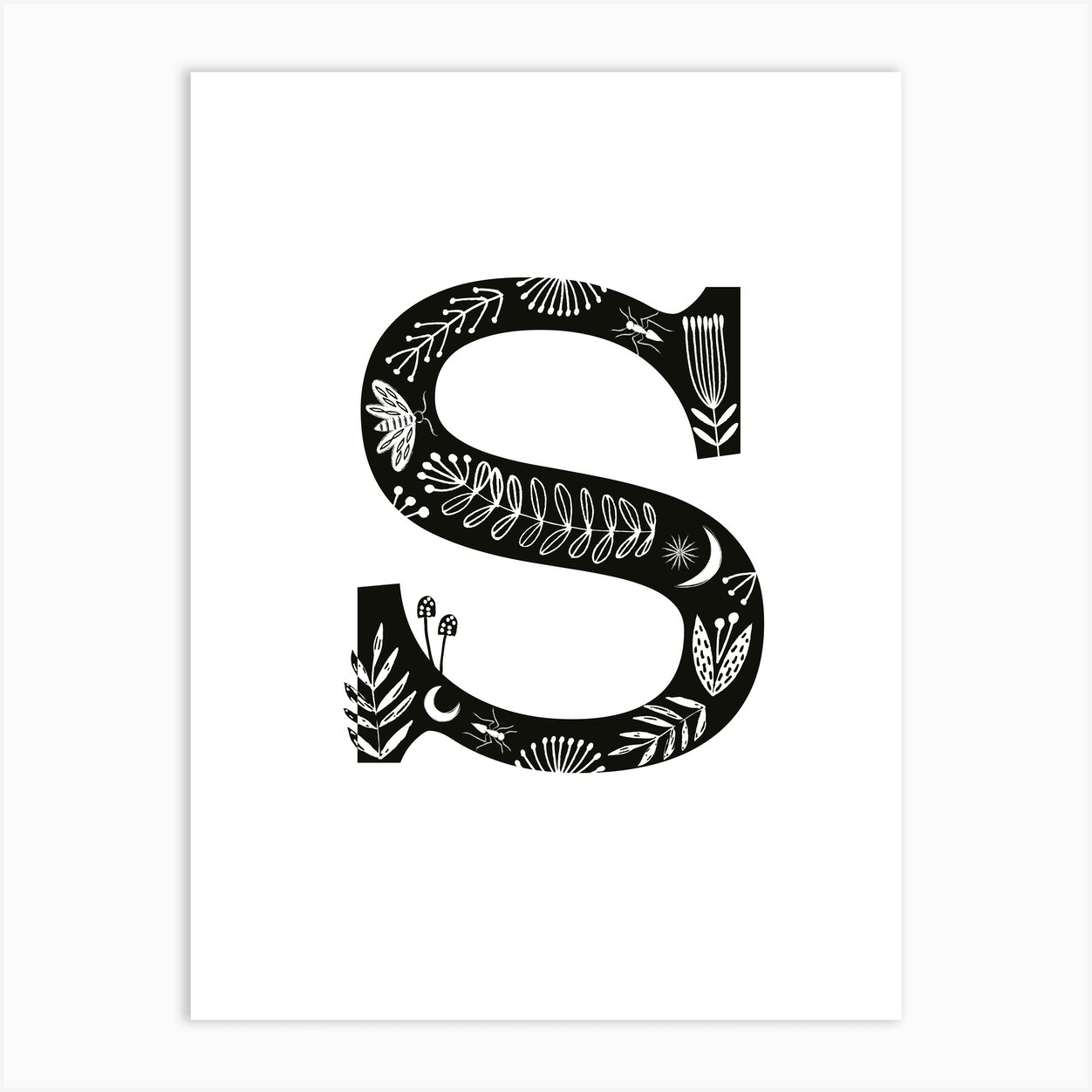 Letter S Art Print by Maggiemagoo Designs Fy
