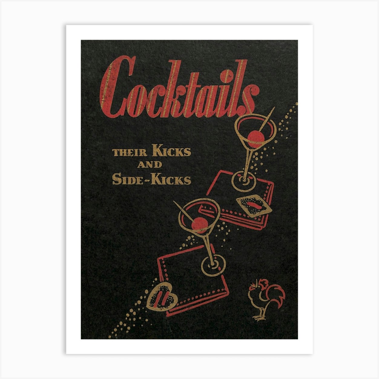 Cocktails, Their Kicks And Sidekicks Art Print by Fy! Classic Art