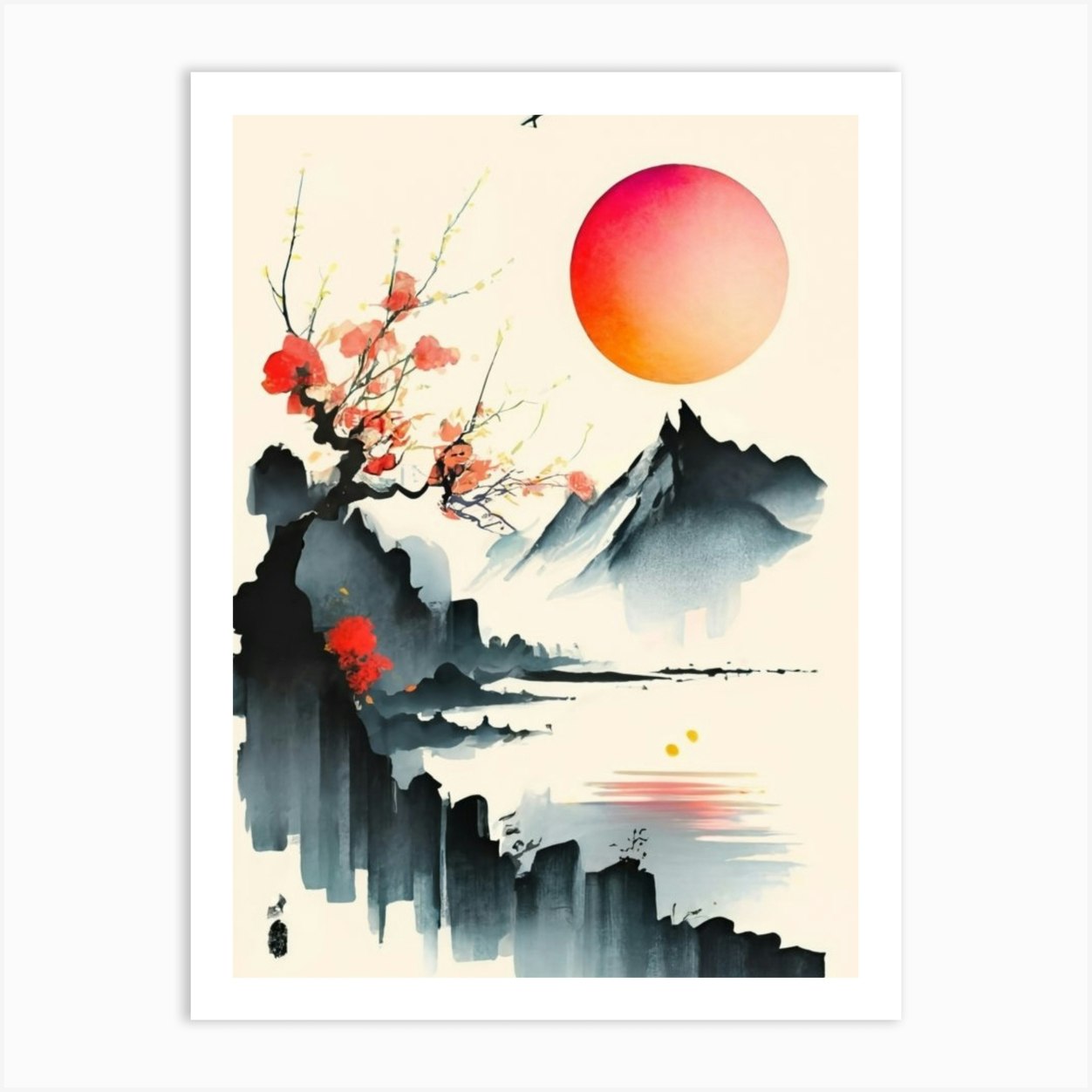 Asian Painting Art Print by Art shop - Fy