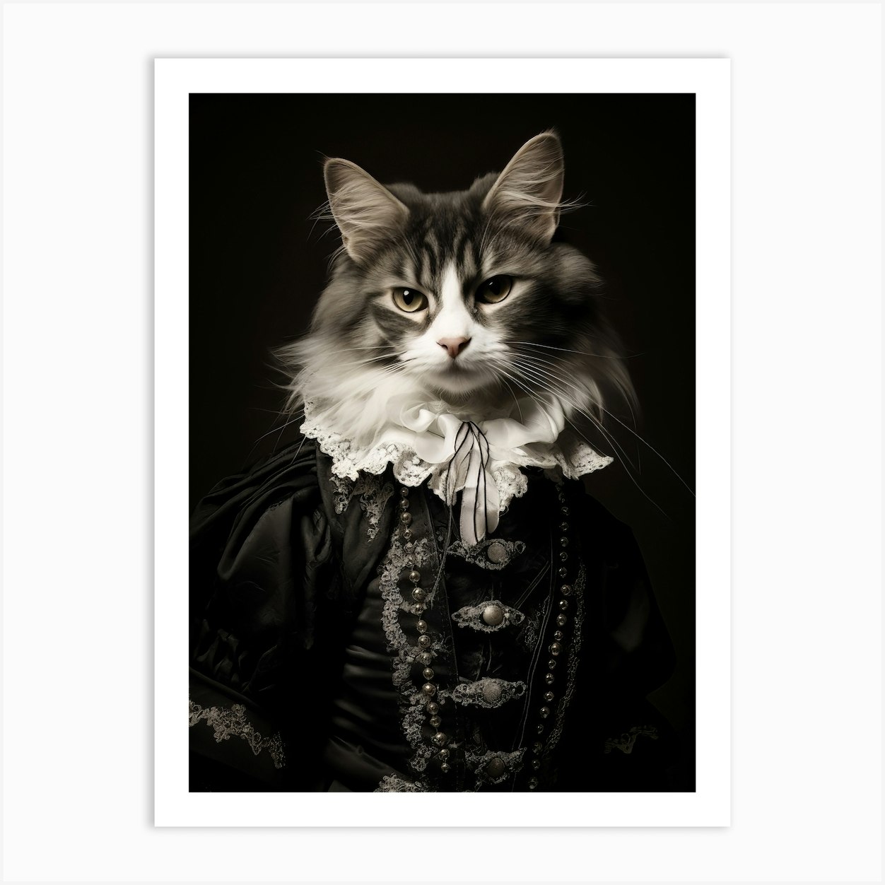 Cat in Clothes Art Print by Bilge Paksoylu Fy