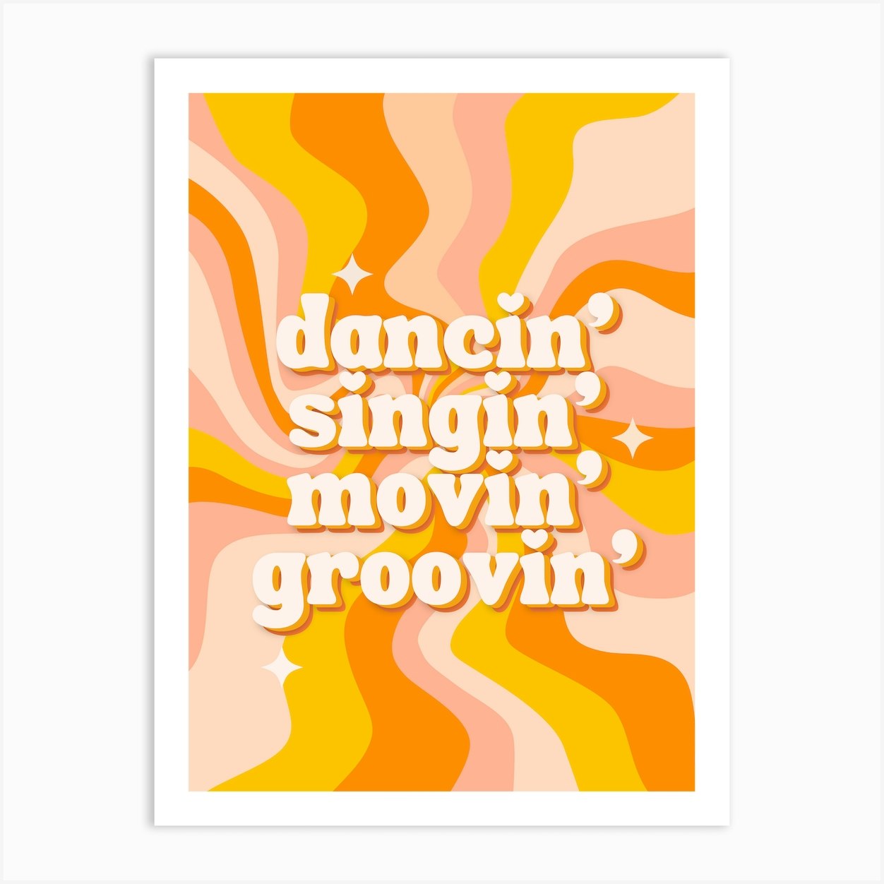 Dancing Singing Moving Grooving Art Print by Moo & May Studio - Fy