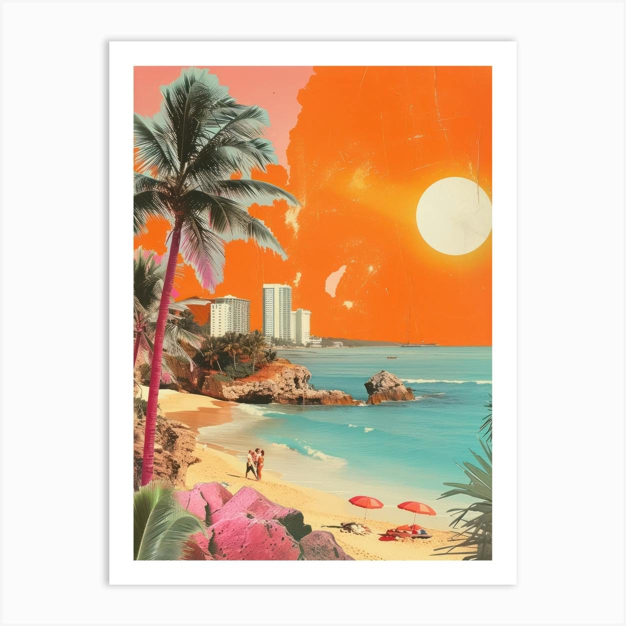 ‘SADPALM’ Artistic Print Poster LIMITED EDITION Miami outlet Beach