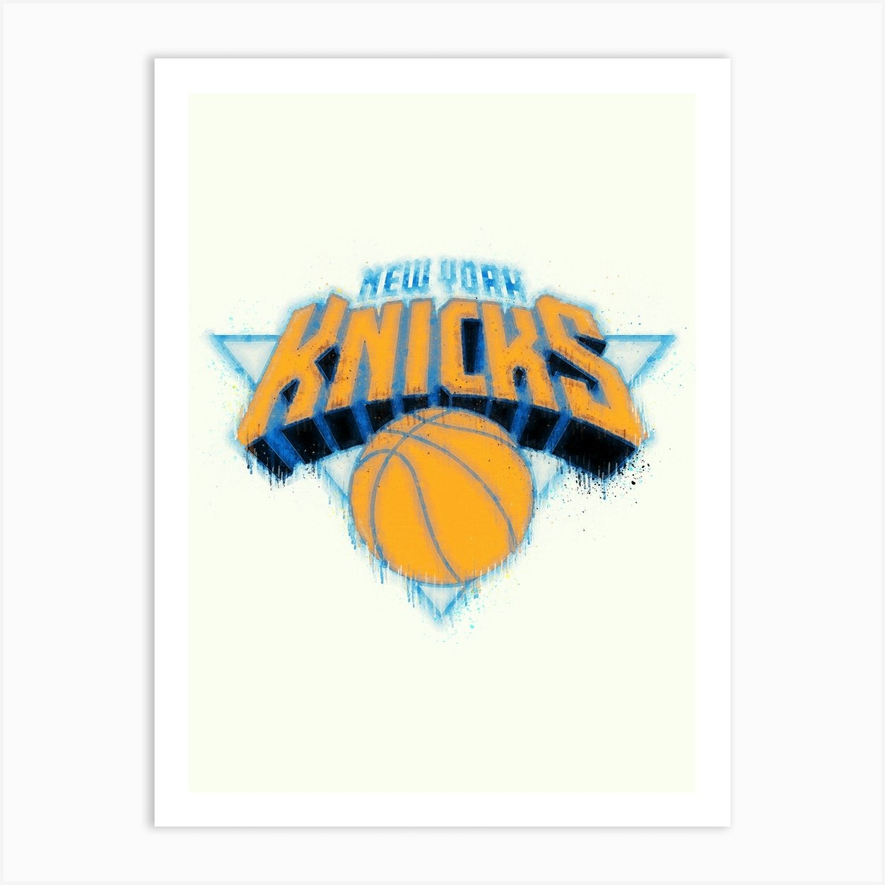 New York Knicks Art Print by KunStudio Fy