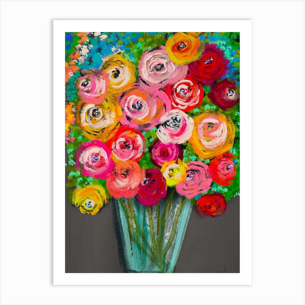 Modern Flowers 2 Art Print By Nora Gad Fy