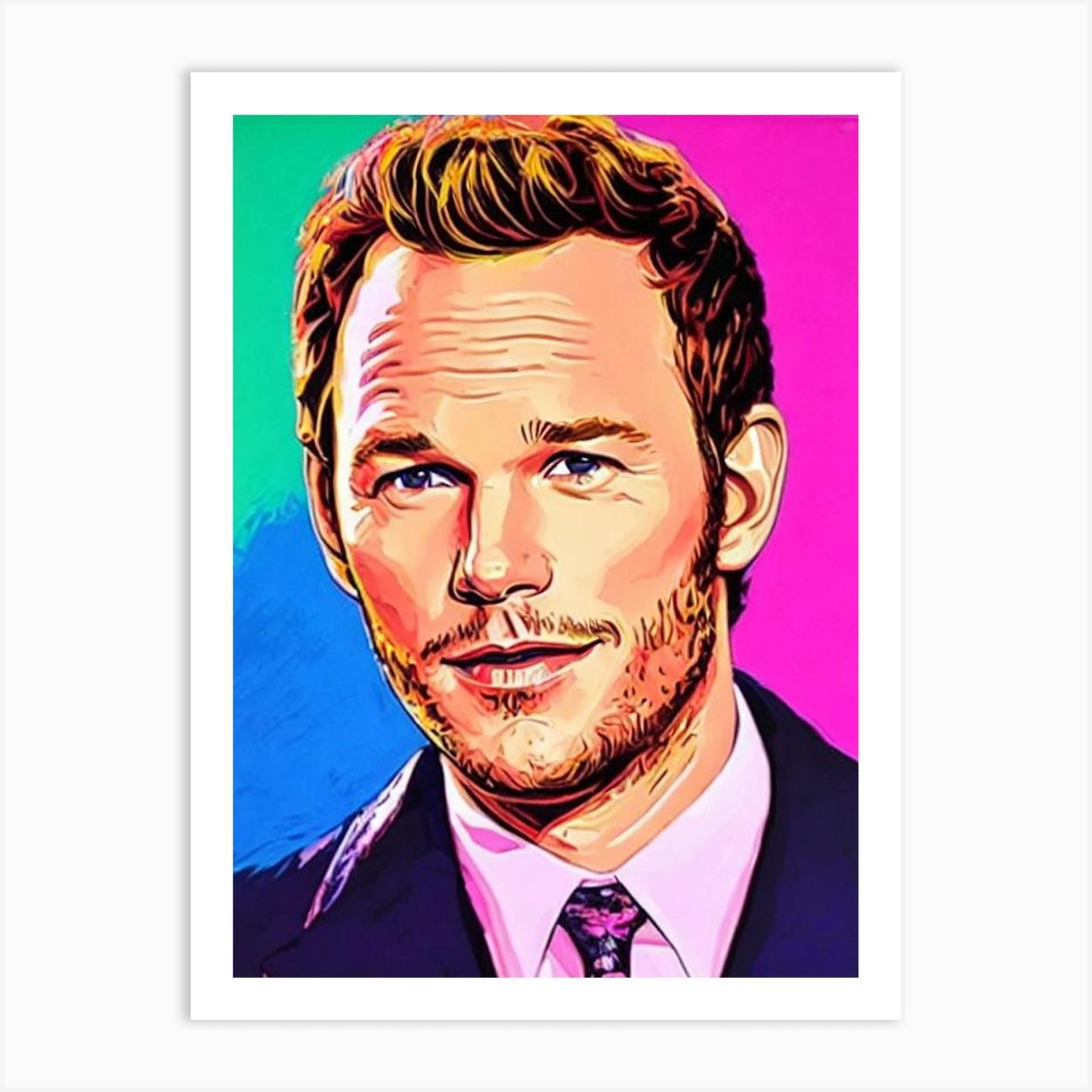 Chris Pratt Pop Movies Art Movies Art Print by Lights Camera