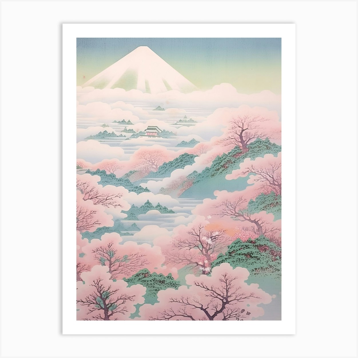 Mount Hakusan In Ishikawa Gifu Fukui, Japanese Landscape 4 Art Print by ...