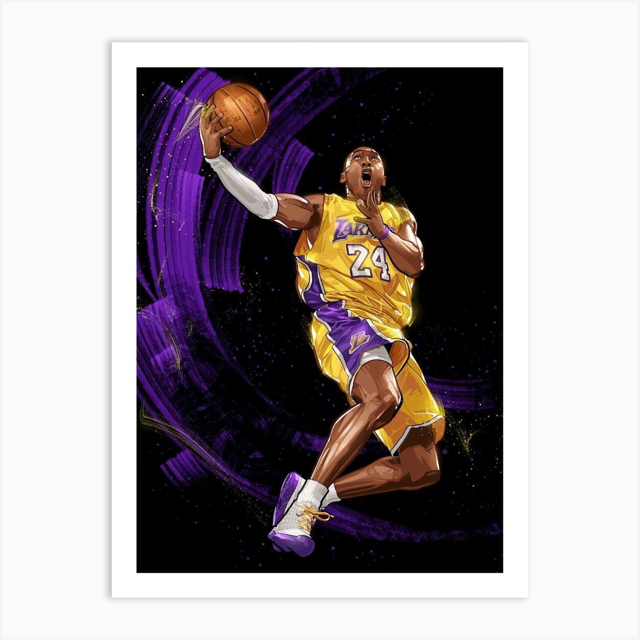 Kobe Bryant basketball Art Print by Nikita Abakumov - Fy