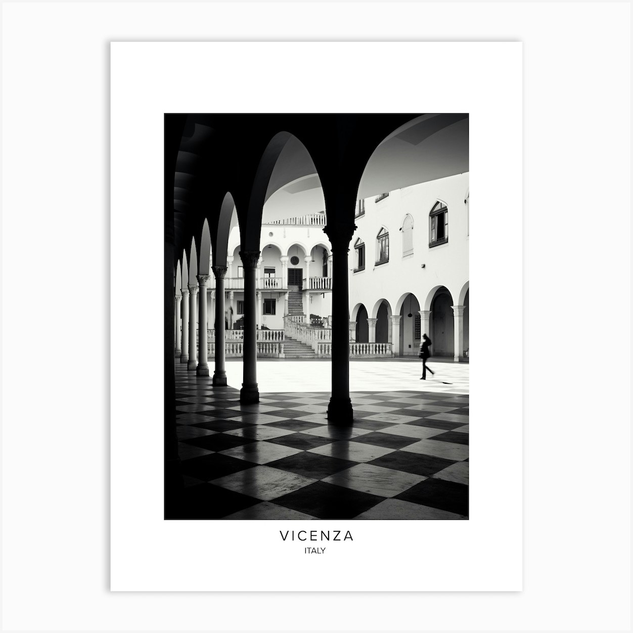 Poster Of Vicenza Italy Black And White Analogue Photography 4 Art