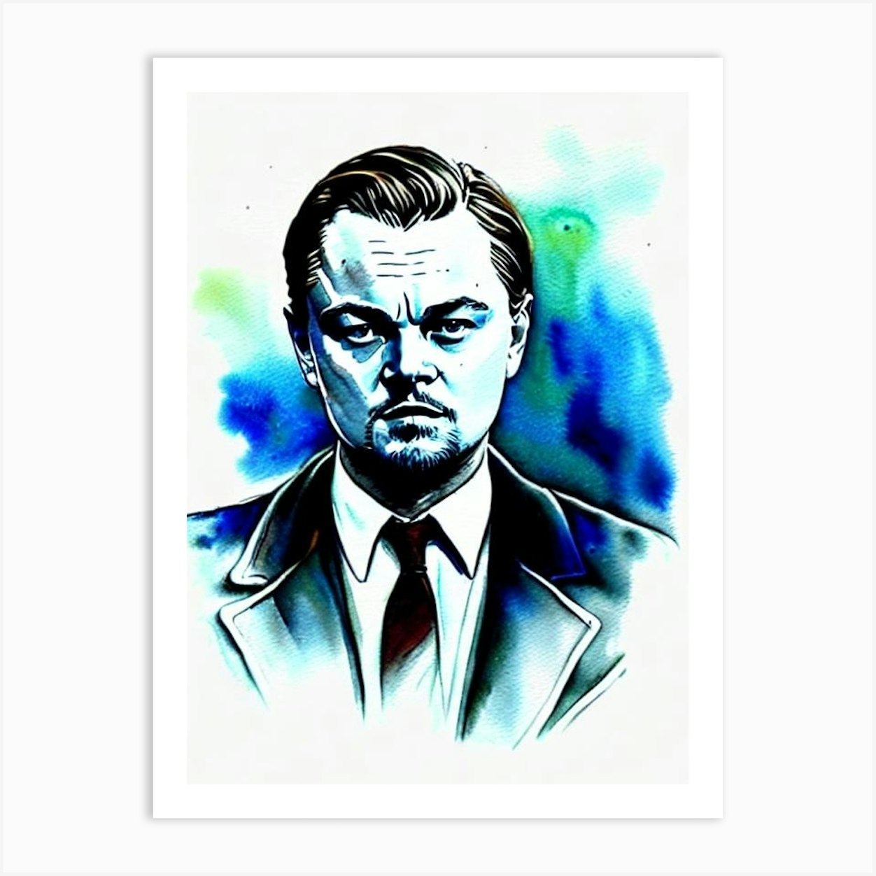 Leonardo Dicaprio In Shutter Island Watercolor Art Print by Never Meet ...