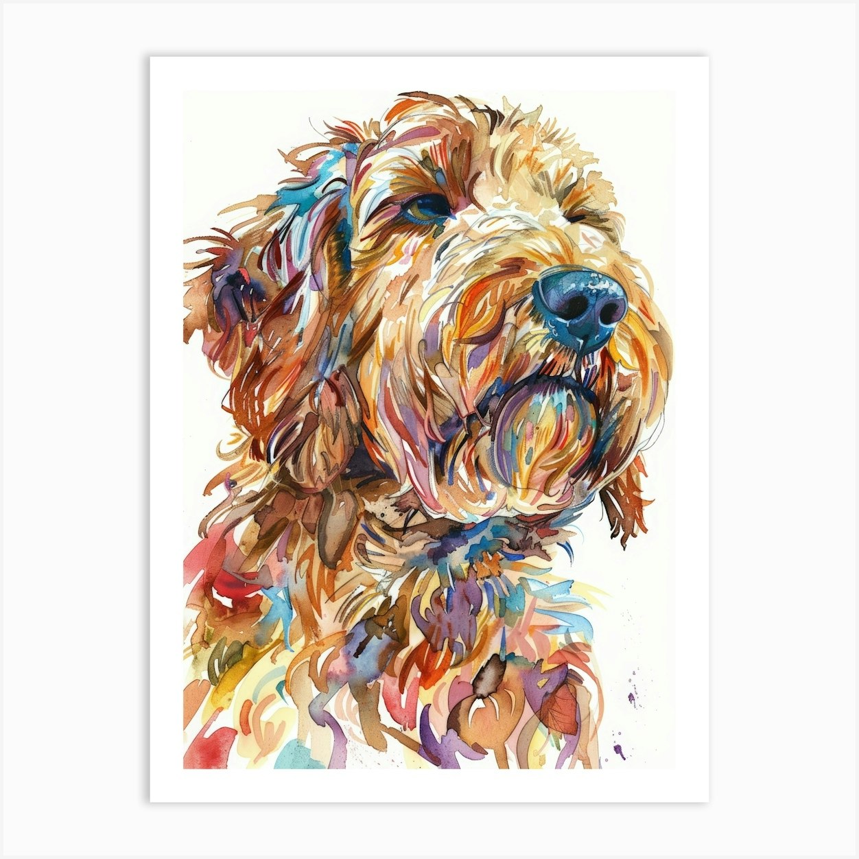 Golden Doodle Art Print by anhphamkd93 Fy