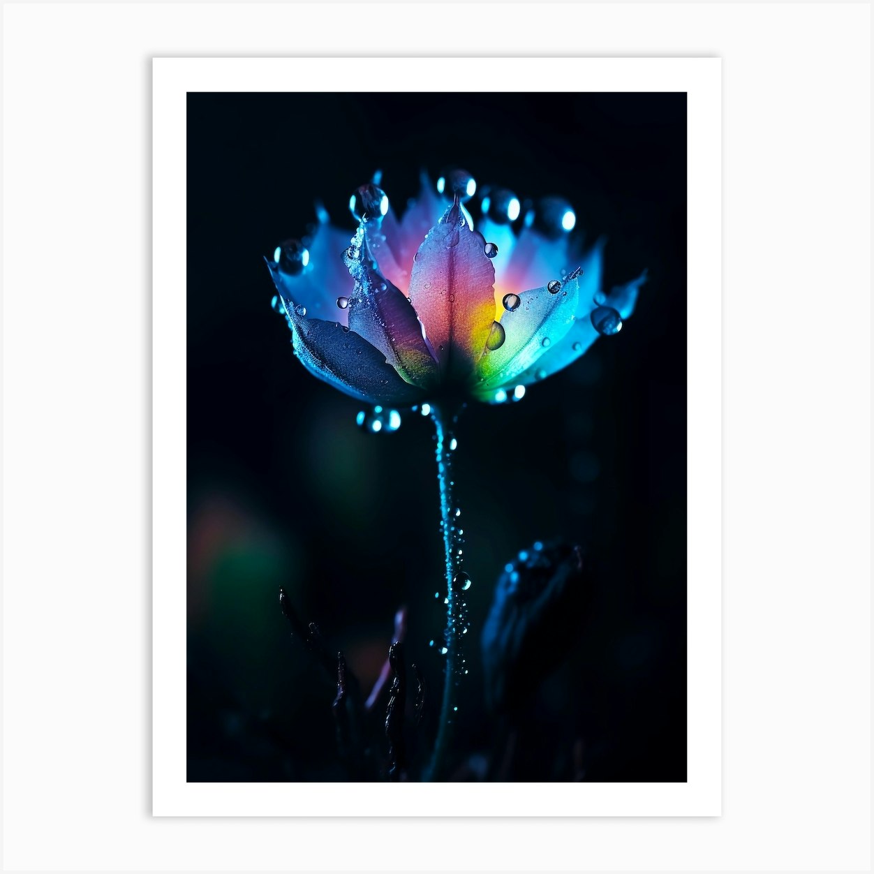 Flower In The Dark Art Print by haroulita Fy