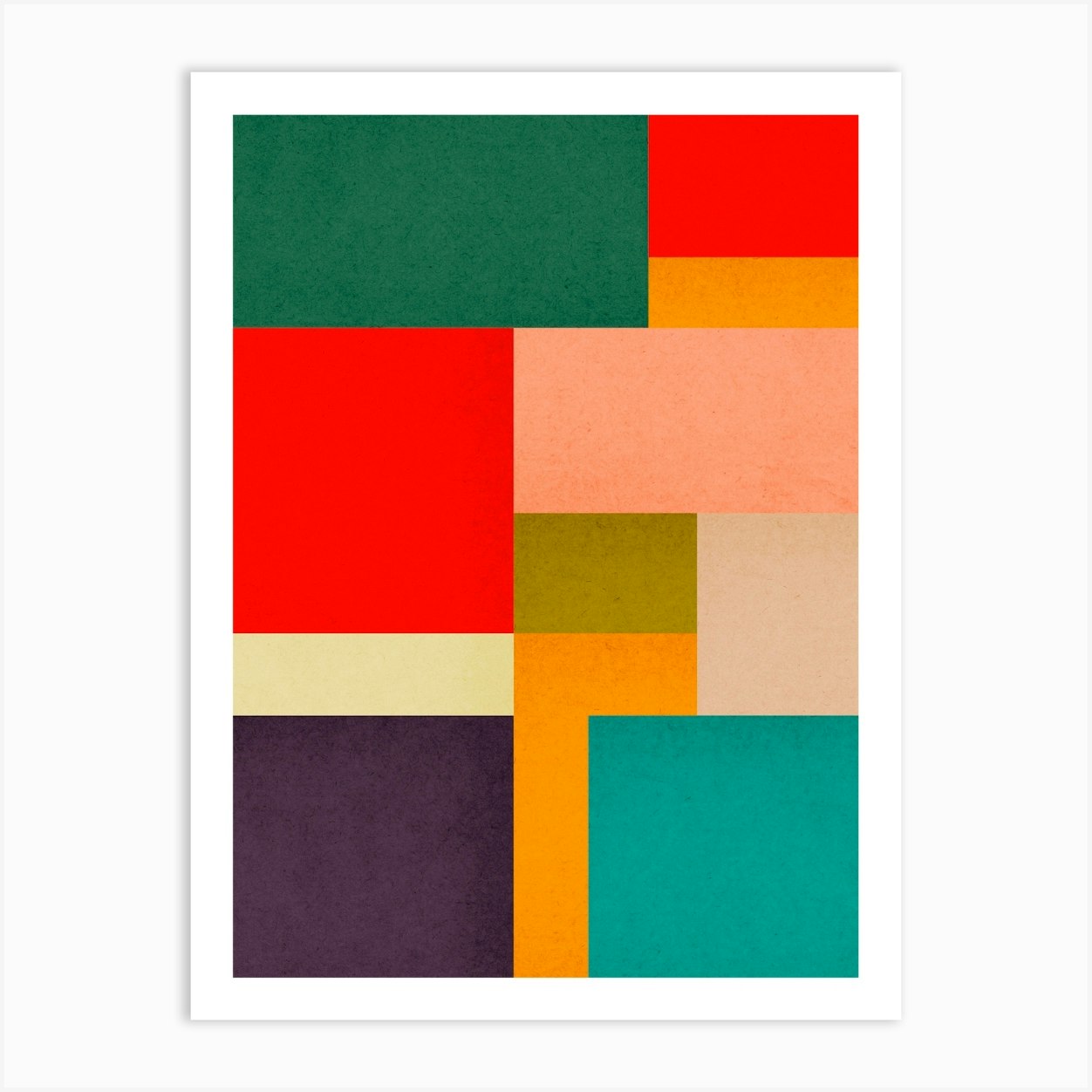 Contemporary modern geometry 23 Art Print by Modern Art - Fy