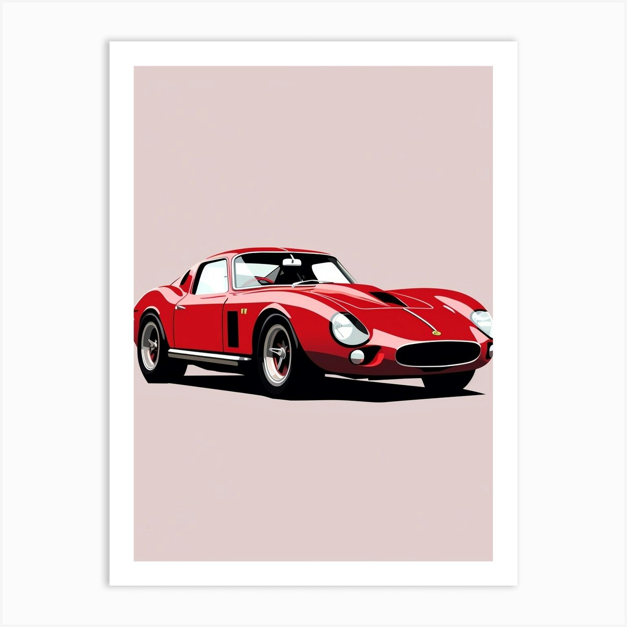 Ferrari 250 Gto Line Drawing 10 Art Print by RetroRides Gallery - Fy