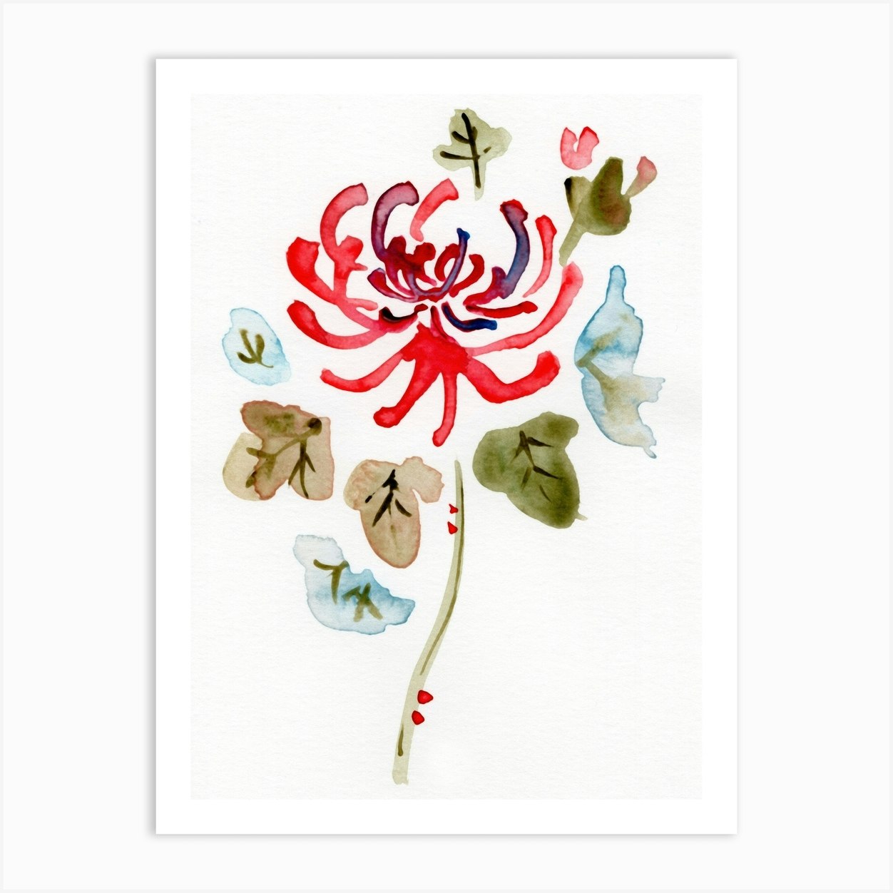 Sumie Sumi e painting japan japanese minimal minimalist floral flower