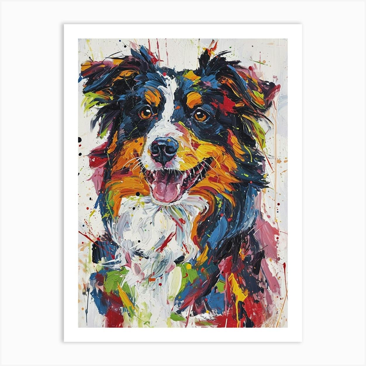 Australian sales shepherd painting