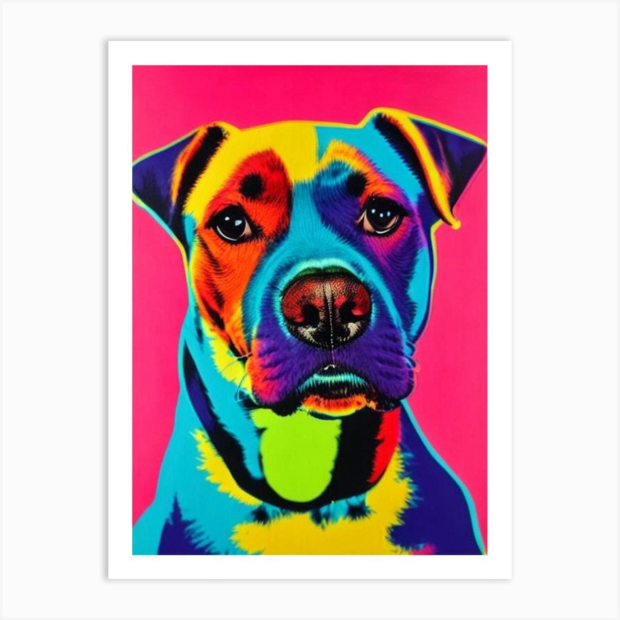 Biewer Terrier Andy Warhol Style Art Print by Pooch Prints - Fy