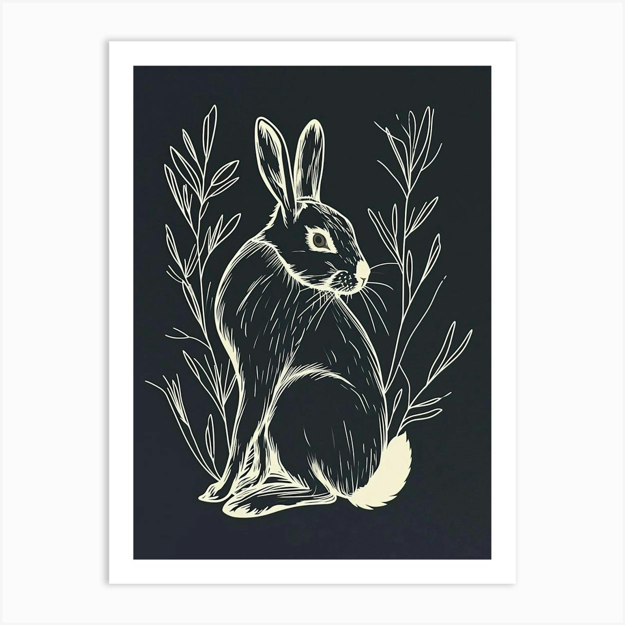 American Sable Rabbit Minimalist Illustration 4 Art Print by Ritual Art ...
