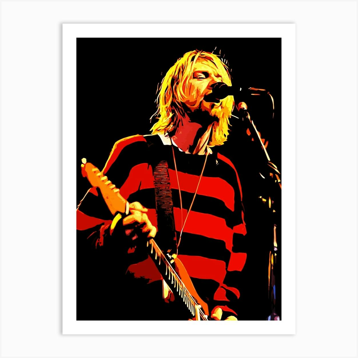 Nirvana kurt cobain 3 Art Print by music soul - Fy