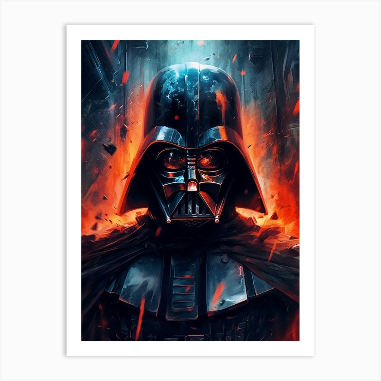 Darth Vader Dramatic 2 Art Print by Print Cult - Fy