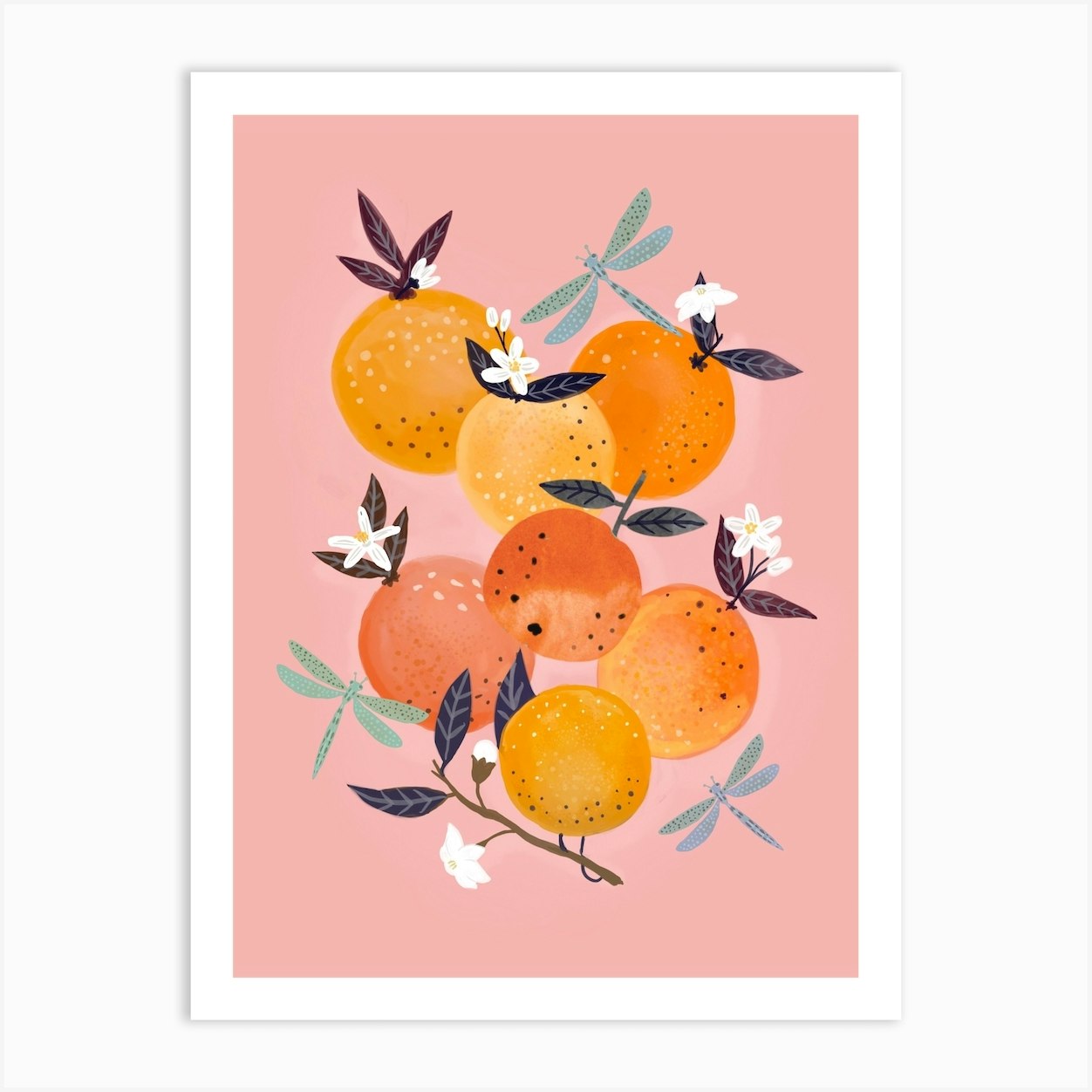 Seven Oranges Art Print by Taika Tori - Fy