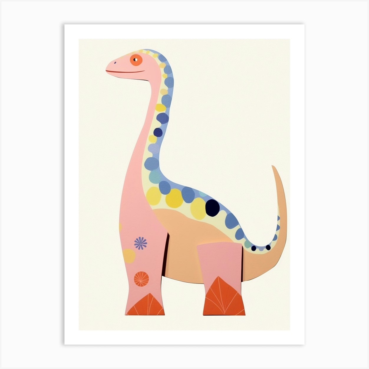 Nursery Dinosaur Art Maiasaura Art Print by Scribble Studio - Fy