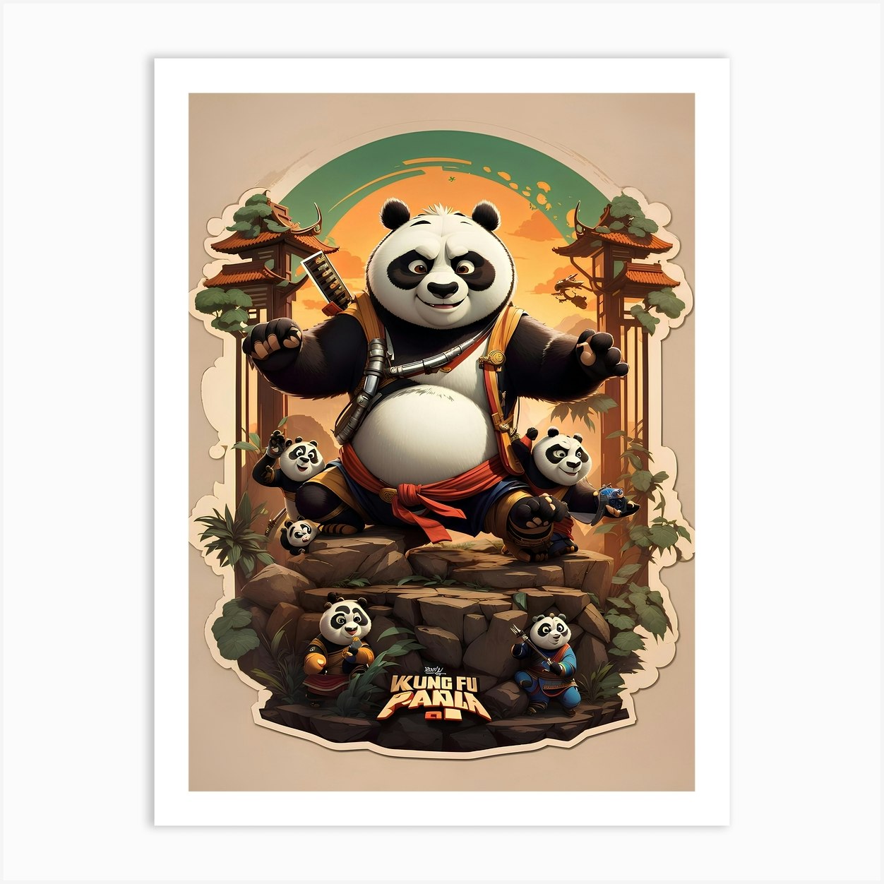 Kung Fu Panda Art Print By Ishwar Creation Fy 