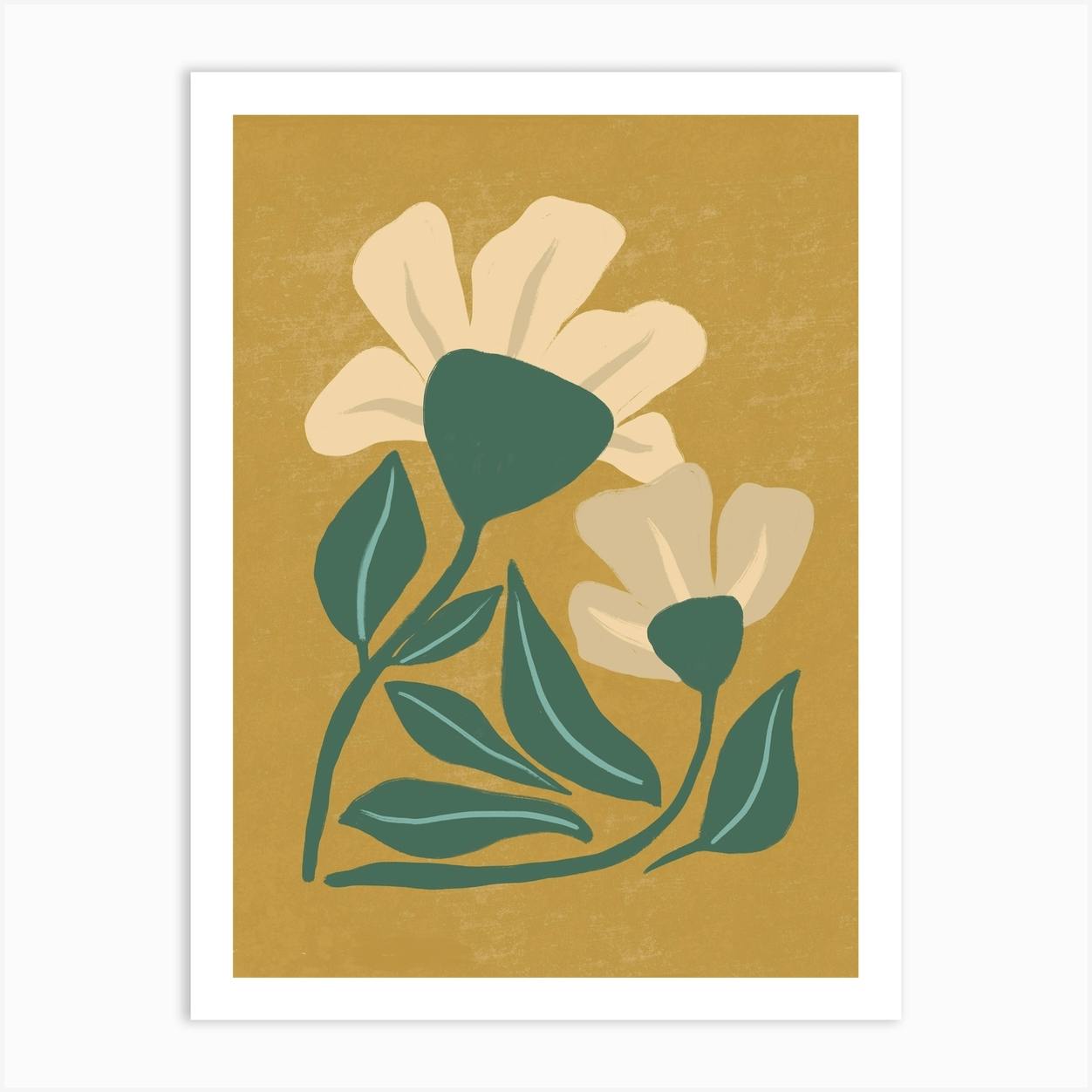 Happy Flowers Art Print by Oris Eddu Fy