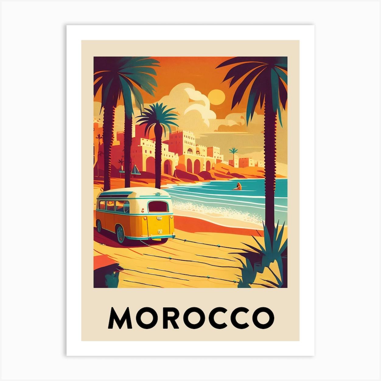 Morocco 4 Vintage Travel Poster Art Print By Travel Poster Collection - Fy