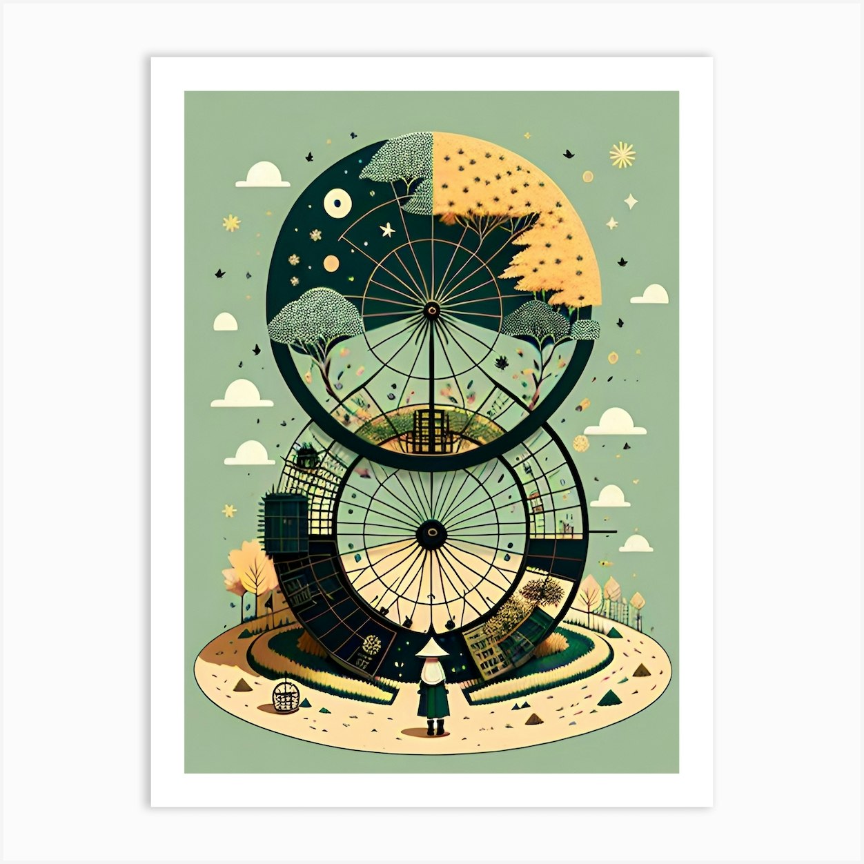 Wheel Of Life Art Print by Noctarian - Fy