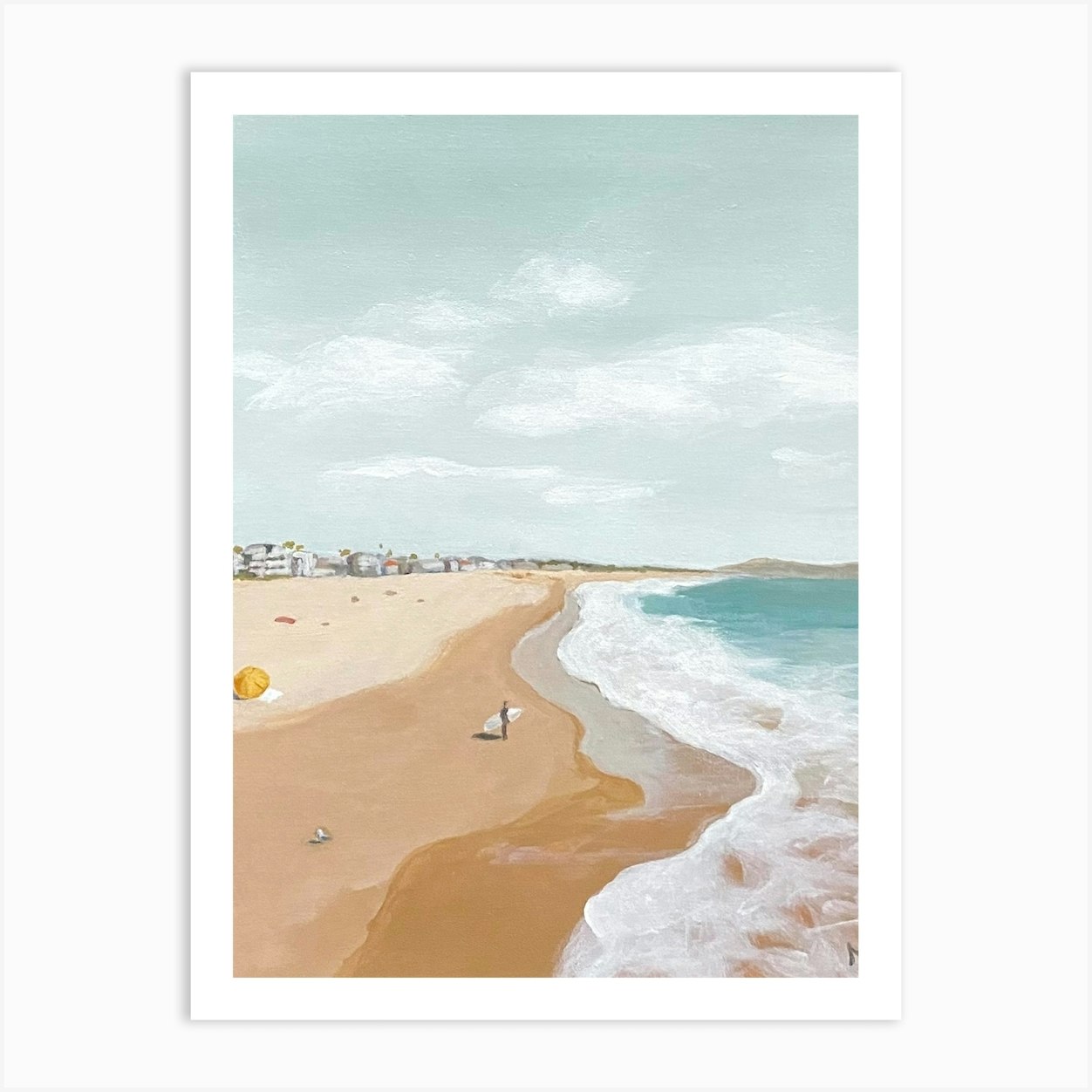 Manhattan Beach Art Print by Melanie Daily Fy