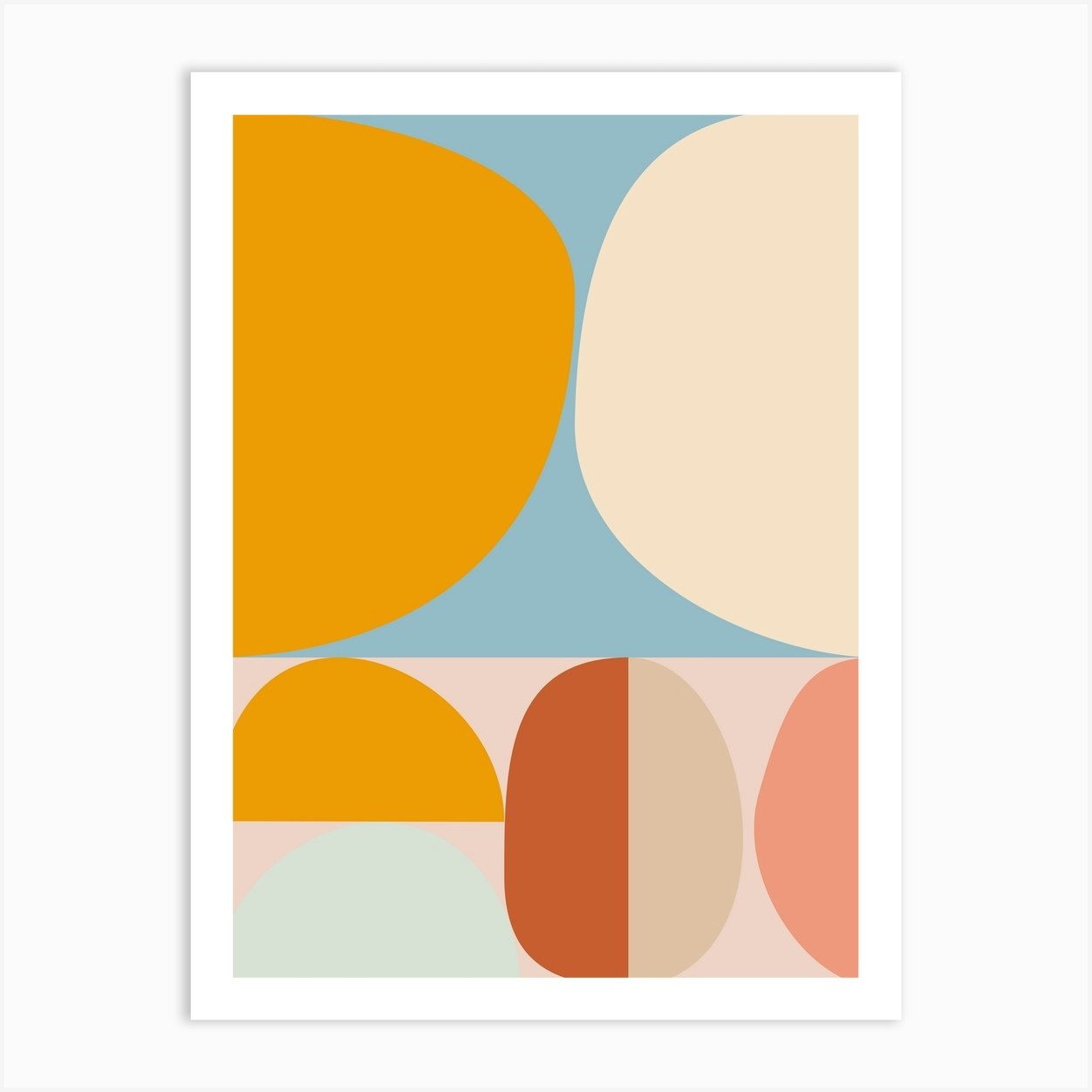 Mid Century Pastel 15 Art Print by Ana Rut Bre - Fy