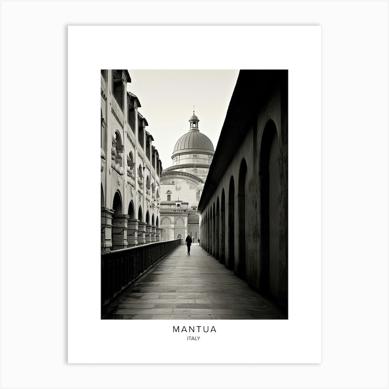 Poster Of Mantua Italy Black And White Analogue Photography 3 Art