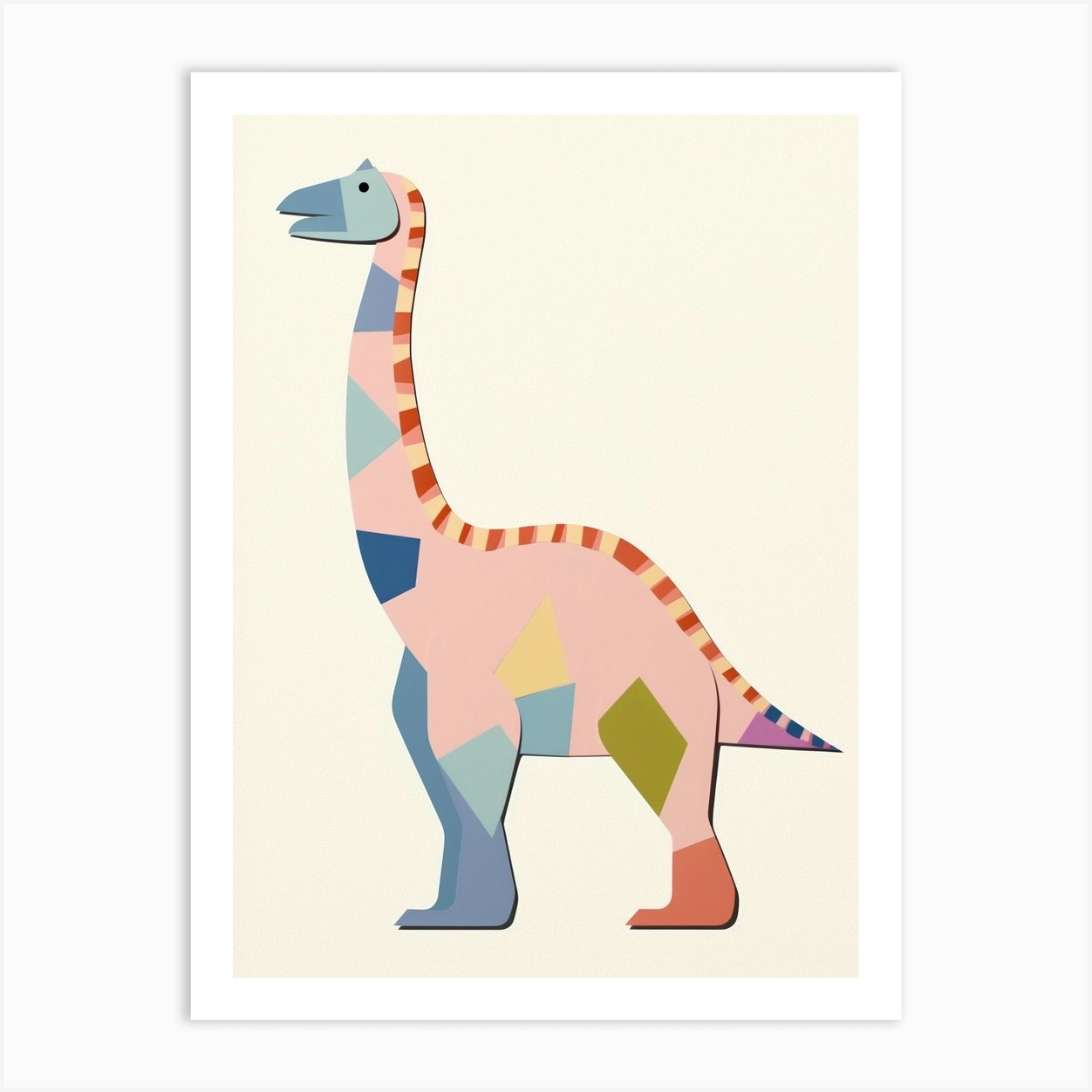 Nursery Dinosaur Art Nigersaurus 2 Art Print by Scribble Studio - Fy