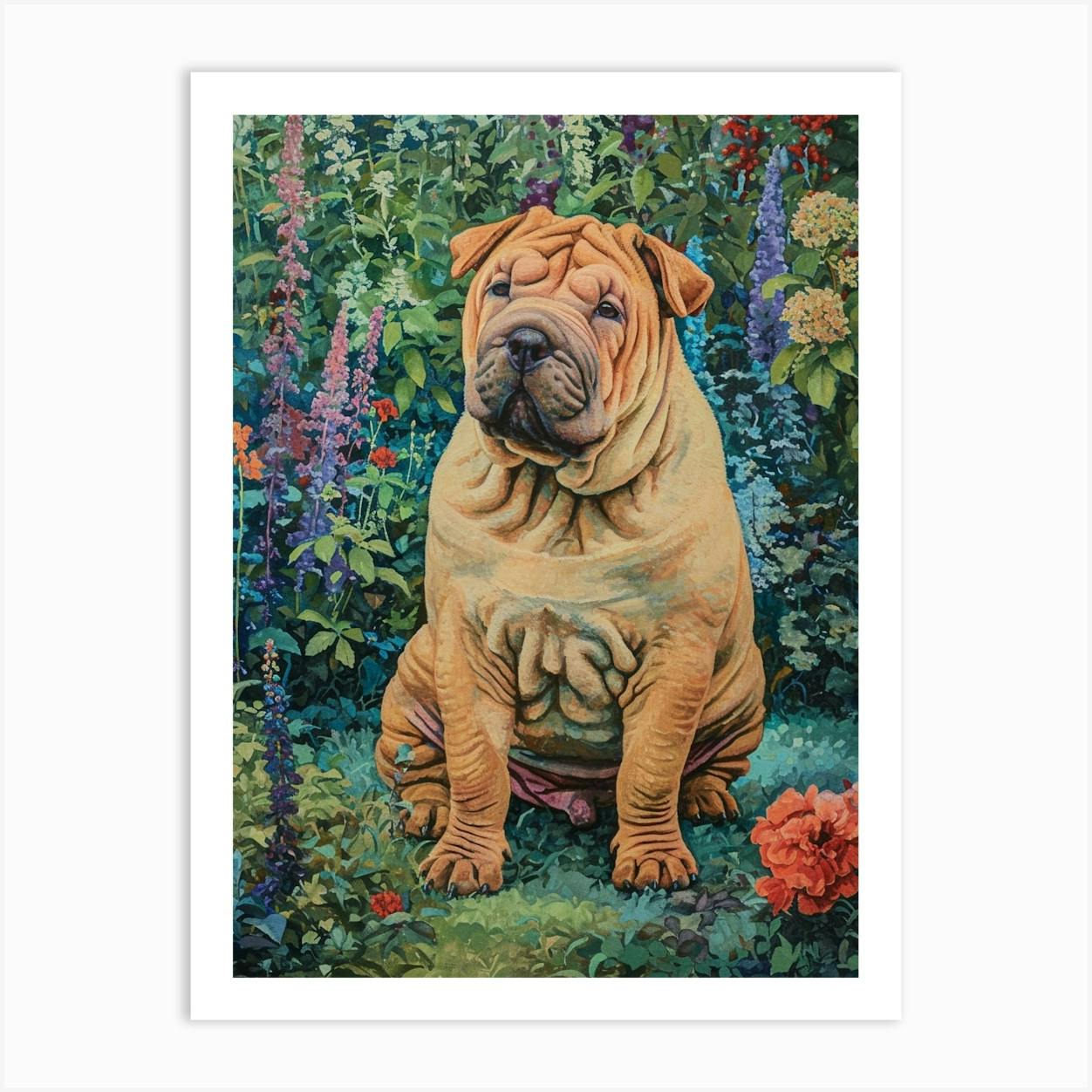 Shar pei sale painting