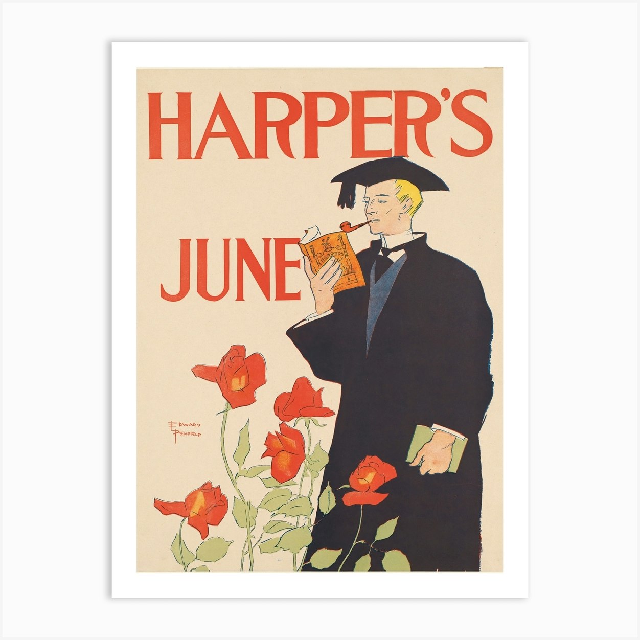 Harper's June , Edward Penfield Art Print by Fy! Classic Art Prints and