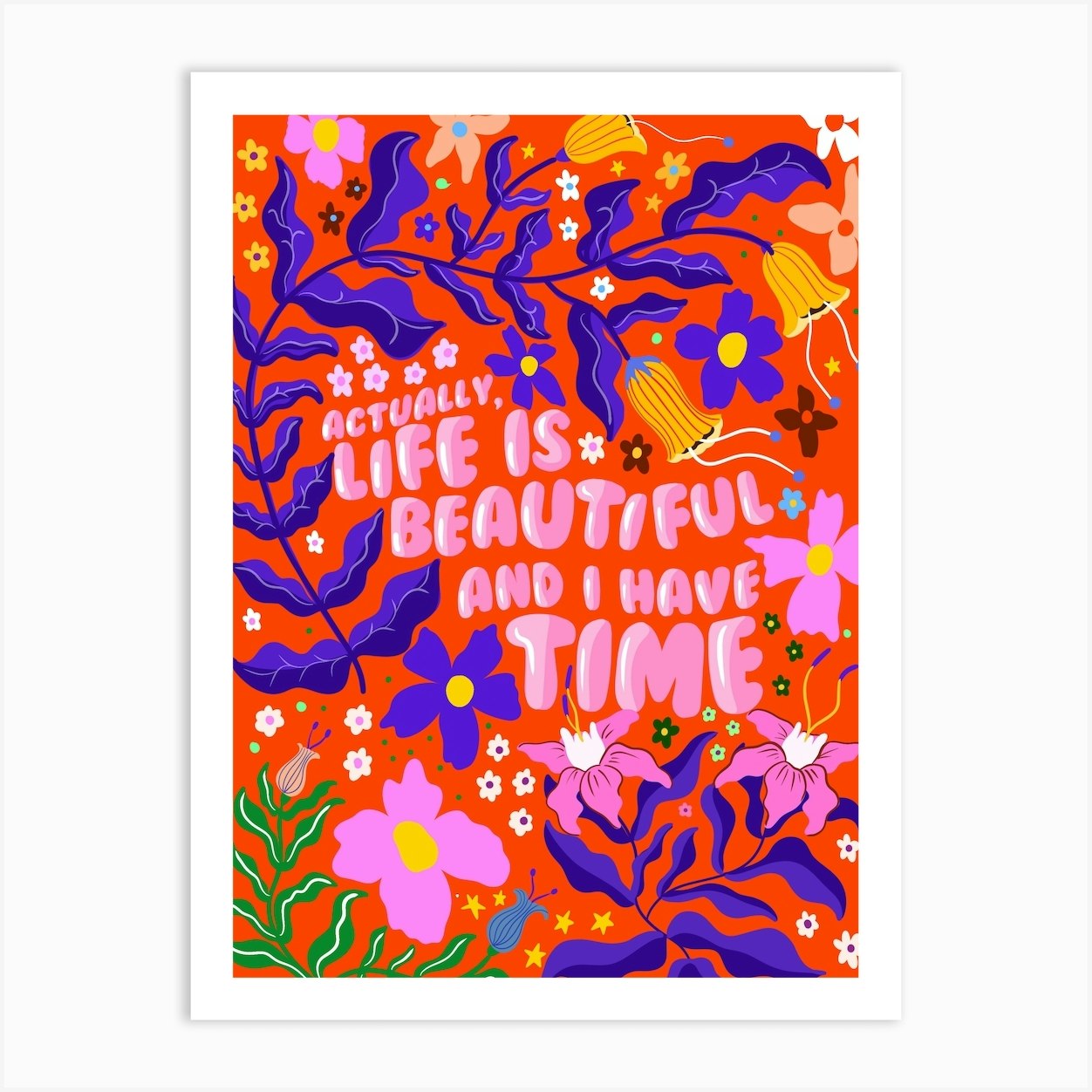 Life Is Beautiful Art Print By Illustrated By Charlie Fy