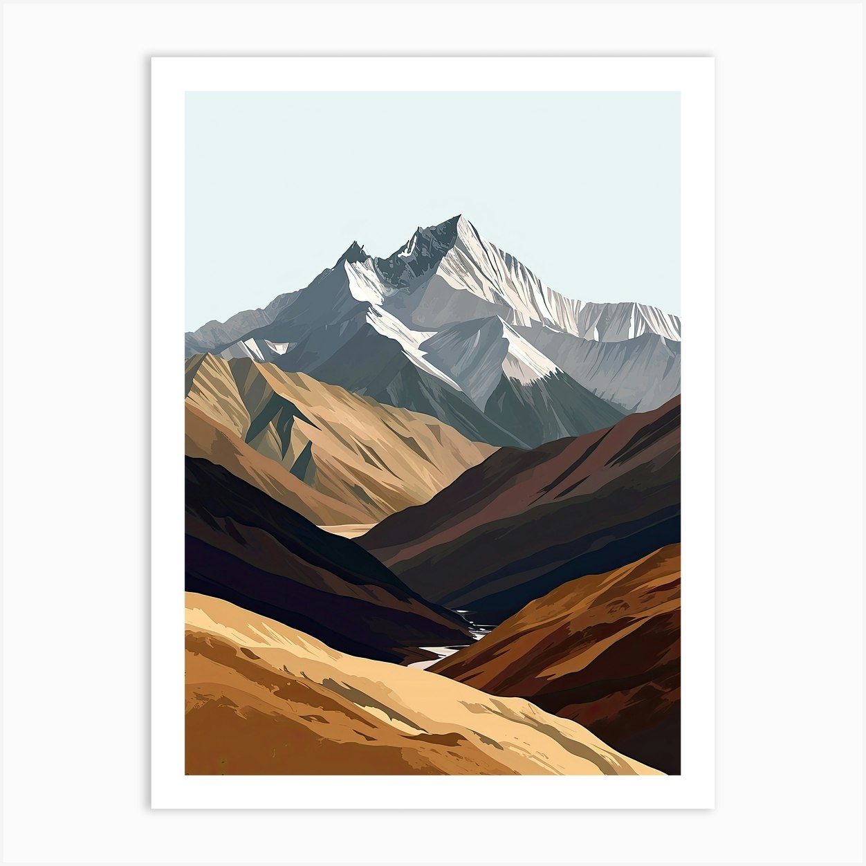 Tibetan Mountains Art Print by Art-Syndicate - Fy