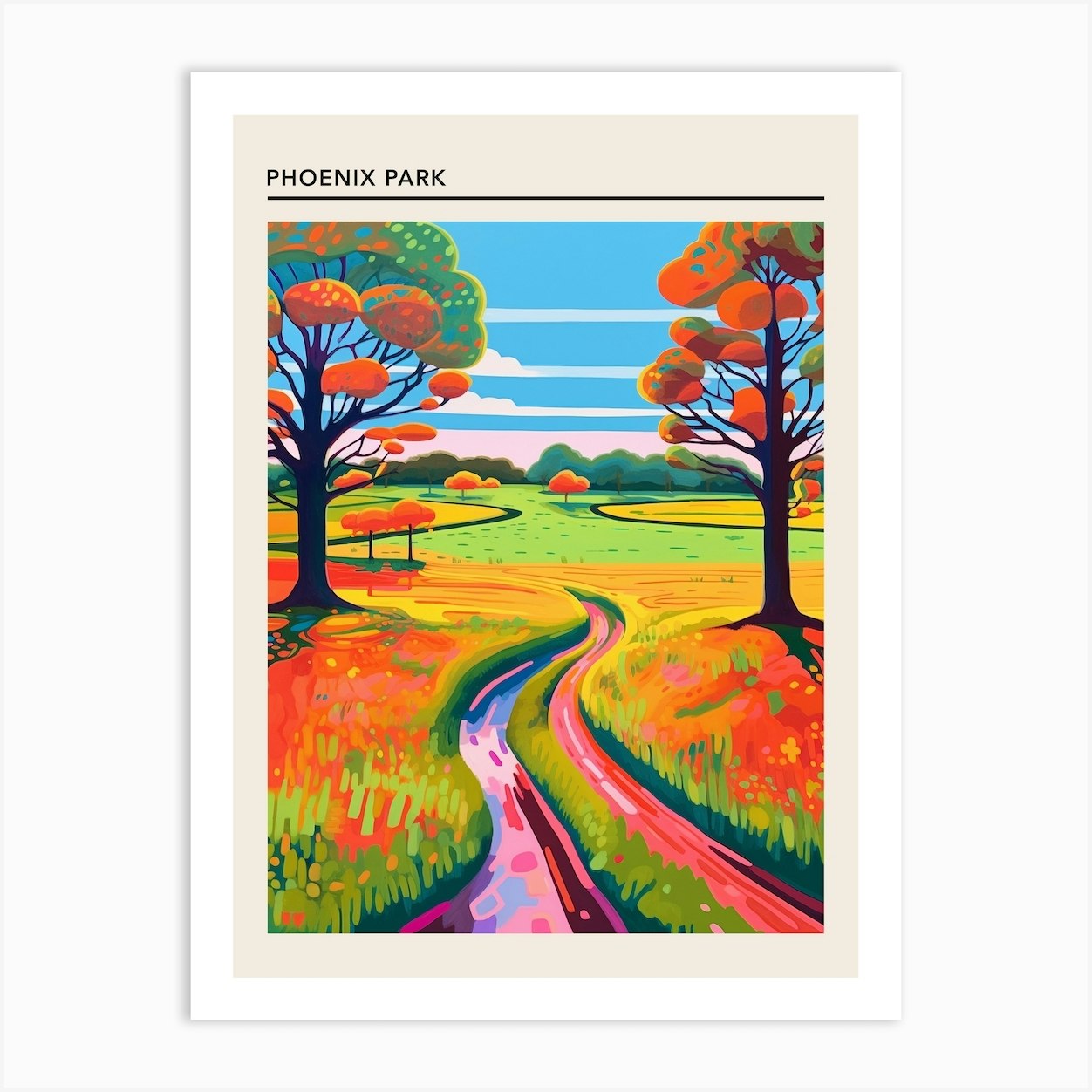 Phoenix Park Phoenix United States Art Print by Travel Poster ...