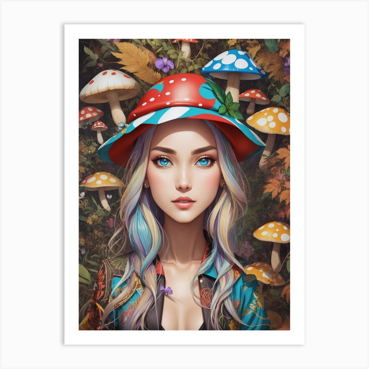 Mushroom Girl Art Print by balram giri Fy