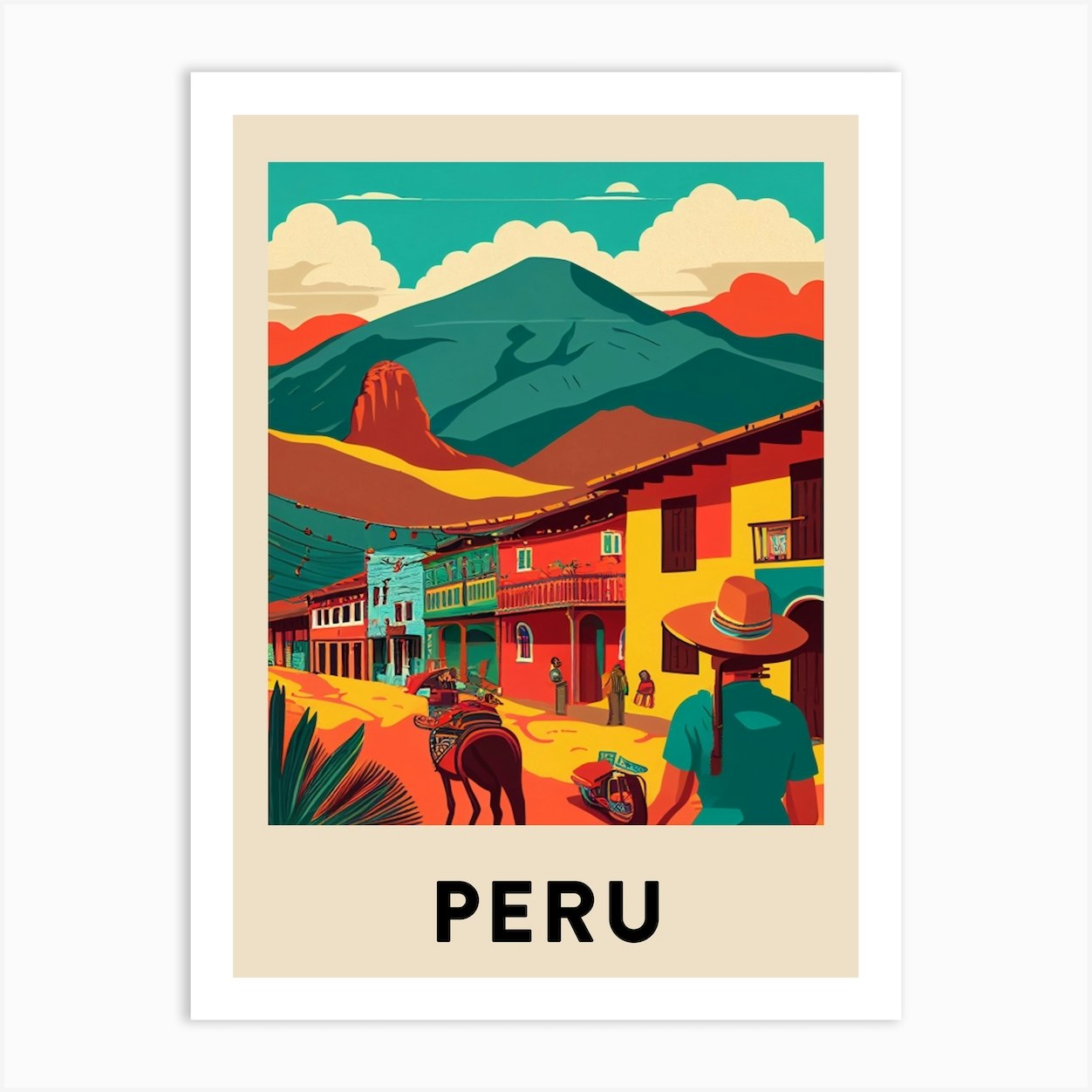 Peru 4 Vintage Travel Poster Art Print by Travel Poster Collection - Fy