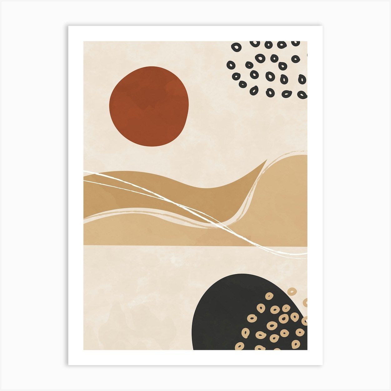 Simple Scandi Minimalist Mountain Art Print by Technicolorable - Fy