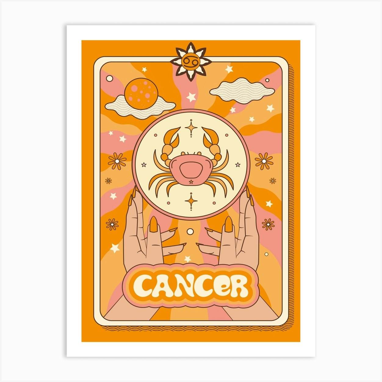 Zodiac Cancer Art Print by Proper Good Prints - Fy