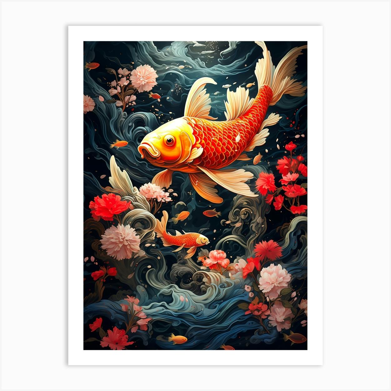 Koi Art Print | Fish Art shops Print