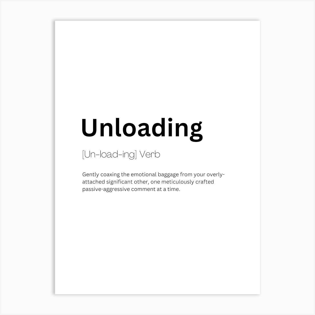 Unloading Definition Meaning Art Print by Kaigozen - Fy
