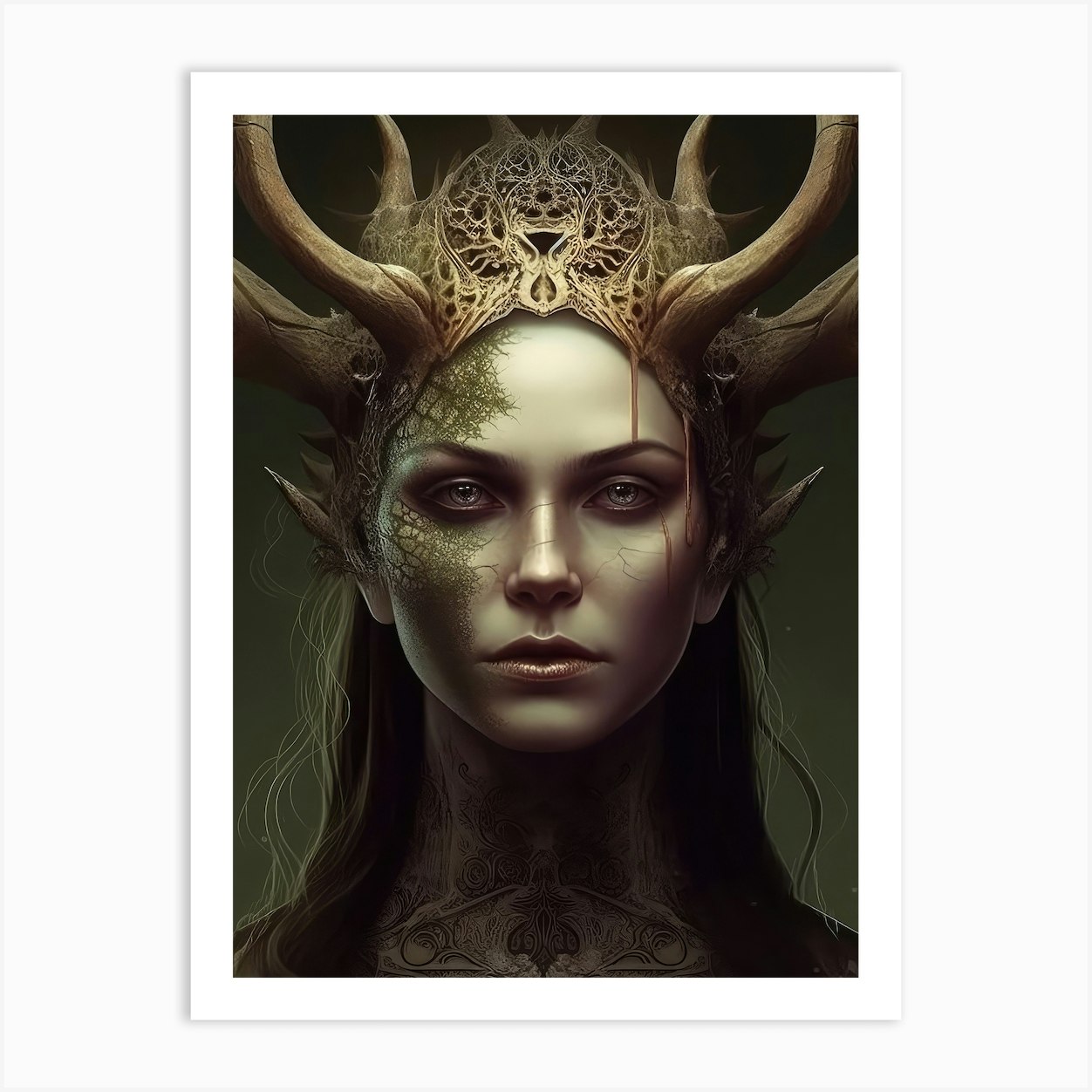 Hel Viking Mythology Art Print by RosalisArt - Fy