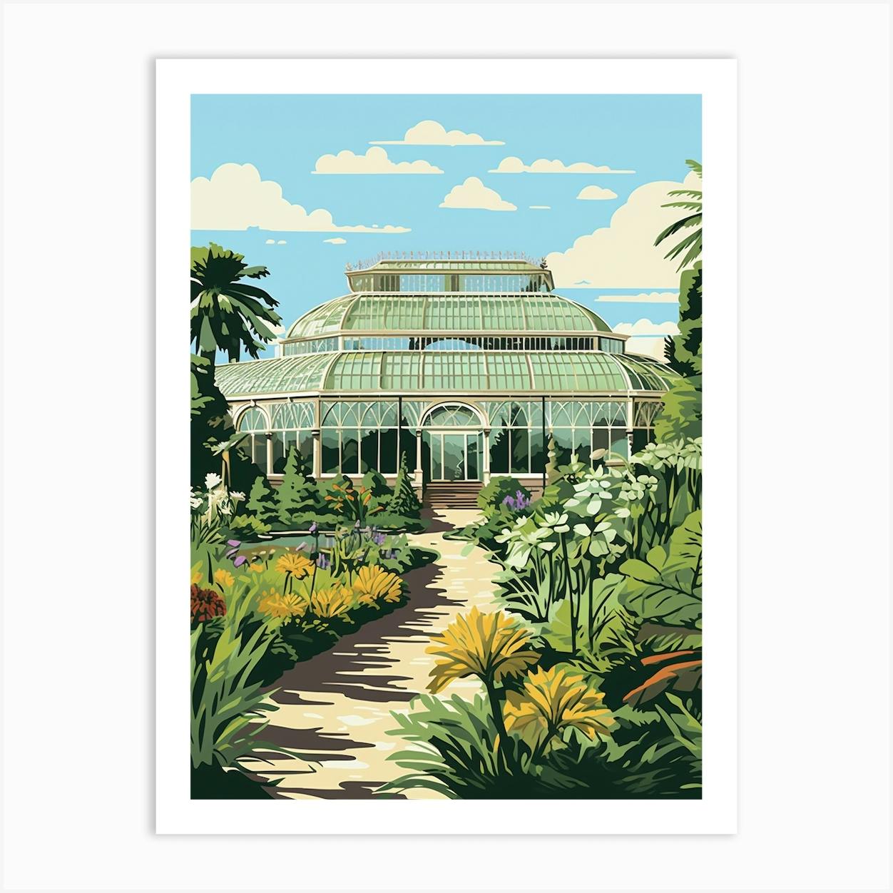 雑誌で紹介された Kew Gardens United Kingdom Illustration 2 Art Print by 版画