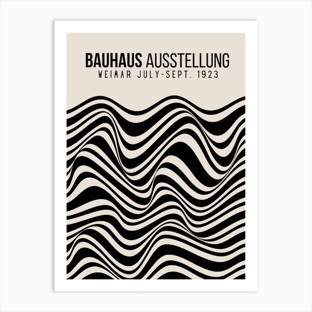 Bauhaus Beige Poster Art Print by Go Poster Store - Fy