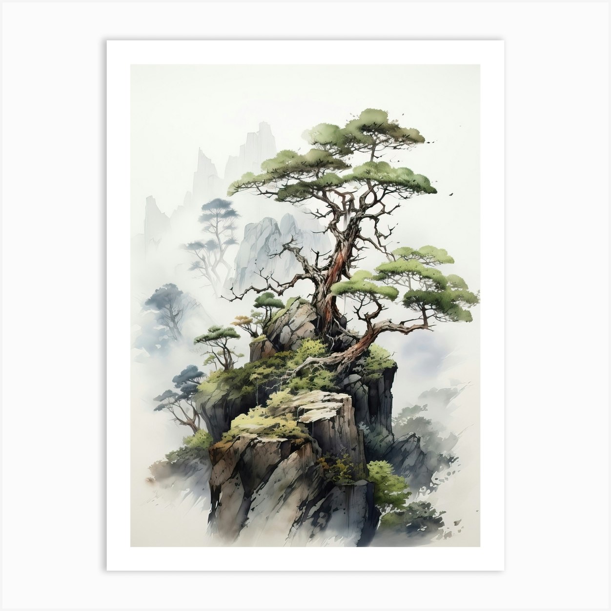 Yakushima Island In Kagoshima, Japanese Brush Painting, Ukiyo E ...